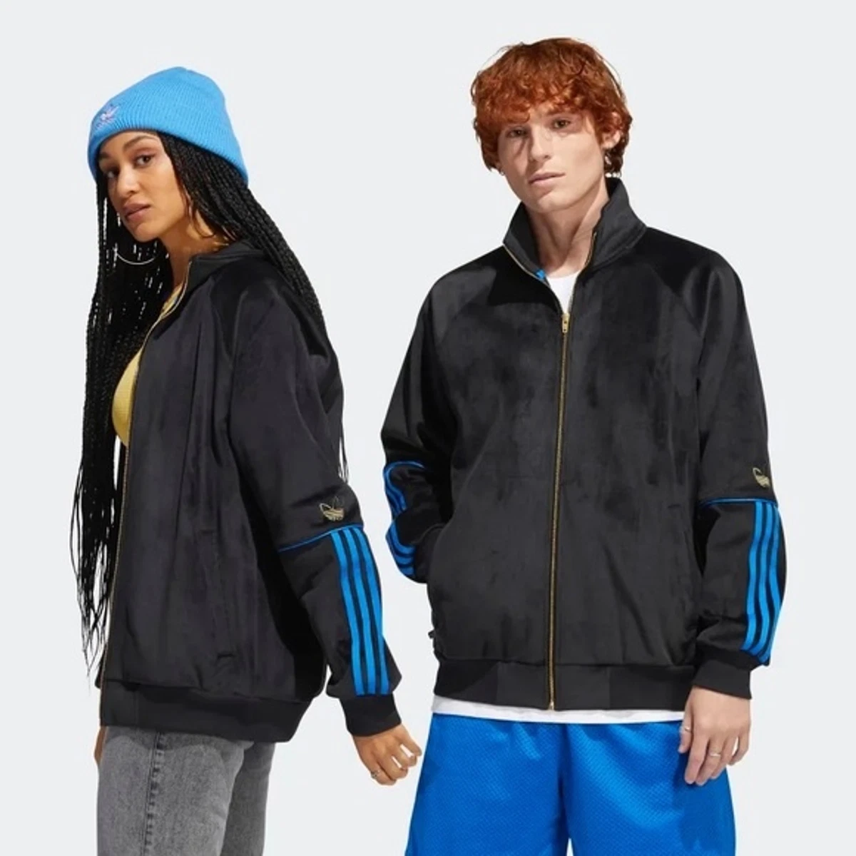 NWT ADIDAS TYSHAWN VELOUR TRACK JACKET (GENDER NEUTRAL) NH1842 Size M