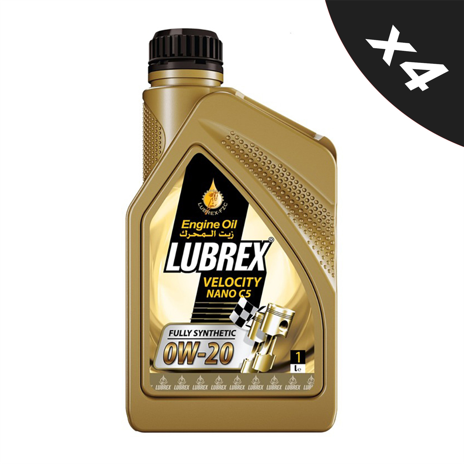 Lubrex 0W-20 Fully Synthetic Engine Oil ACEA C5 API SN+ VW 508/509 4x1L