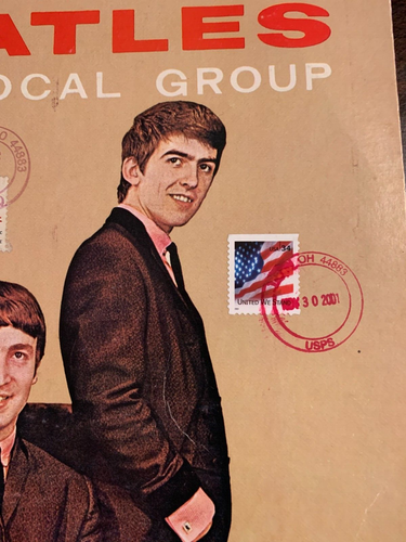 BEATLES RARE ONE OF A KIND STAMPED ALBUM No.1 Vocal Group V=HARRISON AND LENNON - Picture 3 of 11