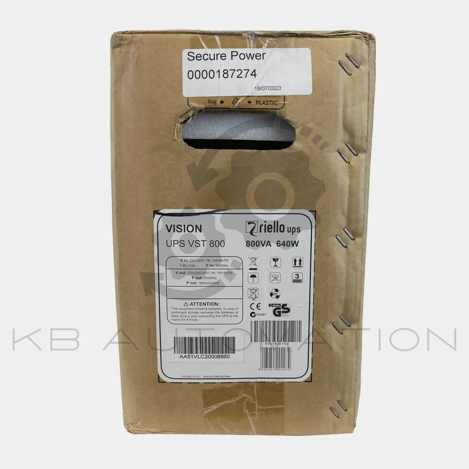 Riello UPS BVST8001RU 800VA Vision Tower Uninterruptible Power Supply, 640W - Image 2 of 4