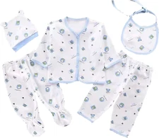 Baby Doll Clothes and Pants Hat Bibs for 22-23-24 Inch Newborn Reborn Dolls Boy