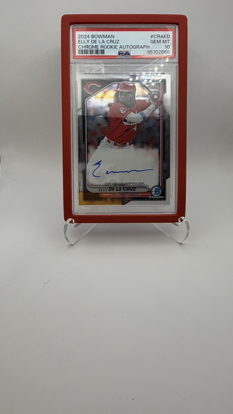 2024 Bowman - Chrome Rookie Autographs Elly De La Cruz #CRA-ED ‘With Gard