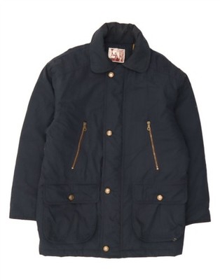 POLBOT Mens Padded Jacket UK 36 Small Navy Blue Cotton AP01