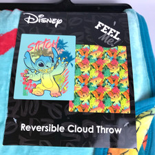 Disney Lilo  STITCH Reversible Cloud Throw 50x60 Multicolor Plush Blanket