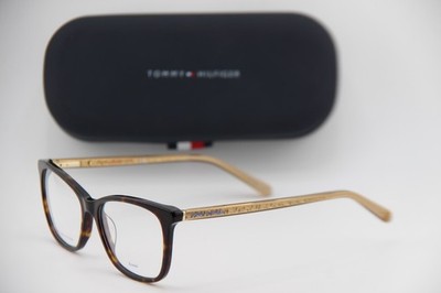 NEW TOMMY HILFIGER TH 1825 086 HAVANA GOLD AUTHENTIC FRAMES EYEGLASSES 53-16