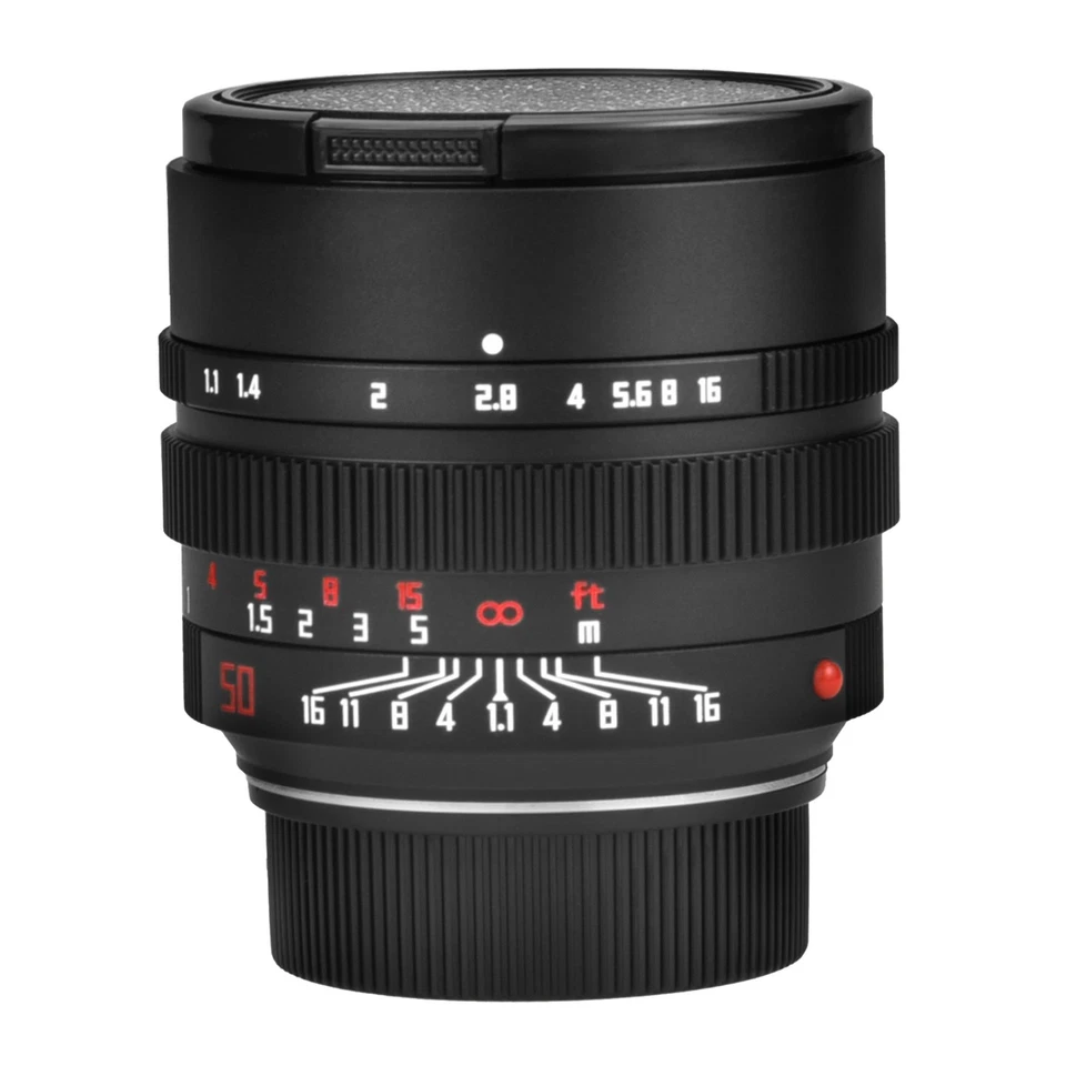 Lente MF de enfoque manual de fotograma completo F1.1 de 50 mm para cámara con montaje Leica M Foto 2 de 4