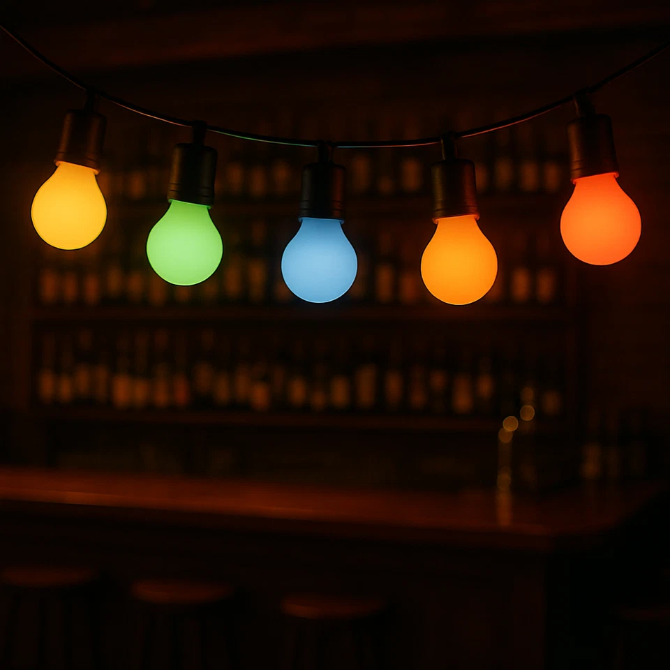 LED Leuchtmittel Birnenform 3W = 25W E27 ROT Innen- & Außenbereich bunt Party - Bild 3 von 3