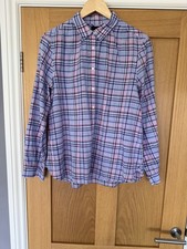J Crew Women’s Plaid Gathered Popover Shirt. UK Size 8