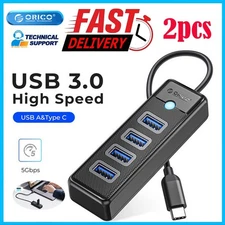 ORICO Type C to 4 Port USB 3.0 Hub High Speed USB Splitter for Laptop Xbox Mouse