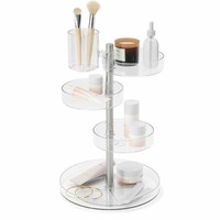 Umbra Kosmetik-Organizer Pirouette, Make-Up-StäNder, Transparent, Nickel, 35 Cm