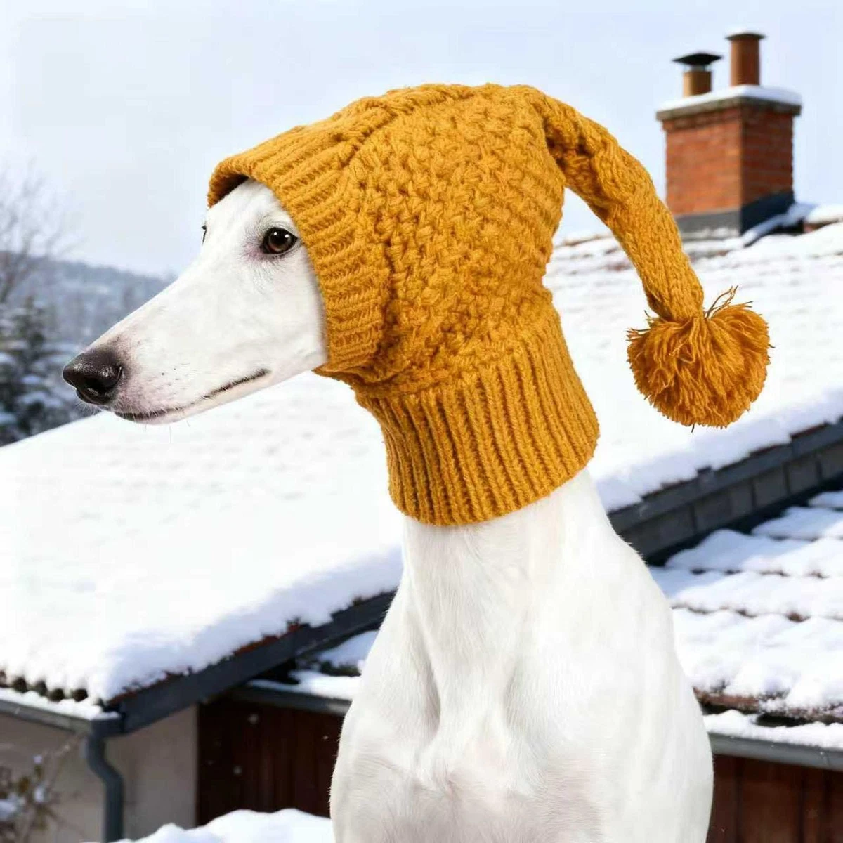 Divertido Gorro Para Perro, Forma De Rana, Gorro De Lana Tejido A Mano, Para Fiesta De Cumpleaños Disfraz De Mascota Decoración De Trajes (M