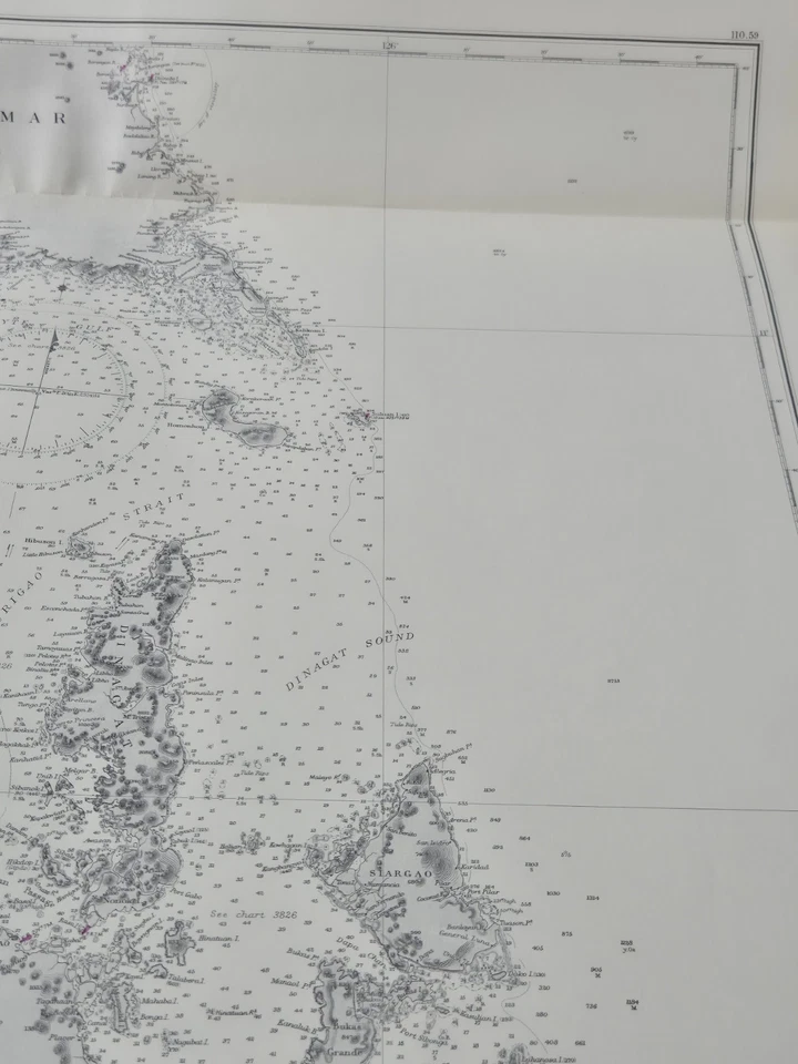 Admiralty Chart 3810 Philippine Islands Leyte Gulf to Mayo Bay Cebu Bohol 1924 - Image 4 of 4