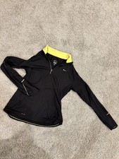 Nike Dri-FIT Black/Neon Green Quarter Zip Pullover Long Sleeve Size Large USED