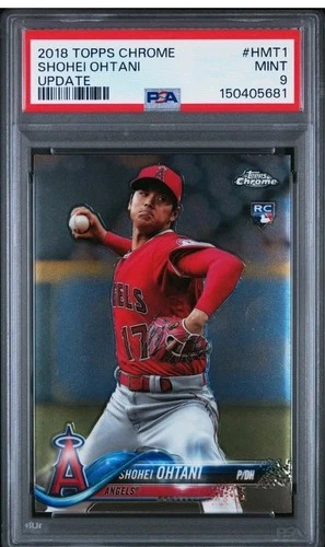 2018 TOPPS CHROME UPDATE #HMT1 SHOHEI OHTANI ROOKIE RC PSA 9