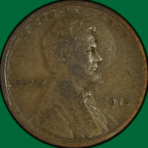 1915 Lincoln Wheat Cent Very Fine VF Coin #38196
