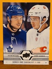 2019/20  Auston Matthews & Johnny Gaudreau Upper Deck Checklist #199