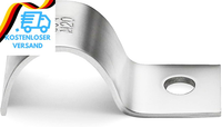 20 StüCk Kabelschellen Metall, 304 Edelstahl Rohrschellen 20Mm, Einzelloch U-Roh