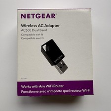 NETGEAR A6100 Wireless AC Adapter AC600 Dual Band USB Black 600Mbps Compact
