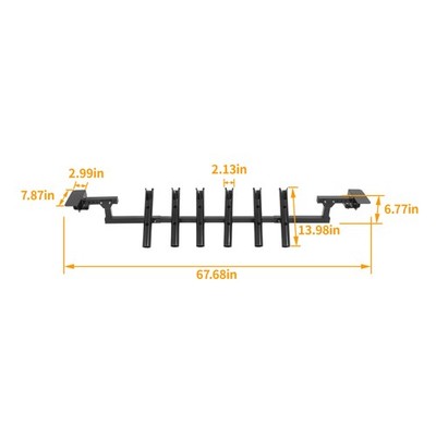 fishing rod holder for inside truck Dev RB 100 Bar Bed Fishing Pole Adjustable ***Accommodates most SUVs Truck Bed Fishing Rod Holder