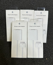 Lot 5 Apple 30-Pin/ VGA Adapter MC552ZM/B Model A1368 iPad iPhone Dock - B14