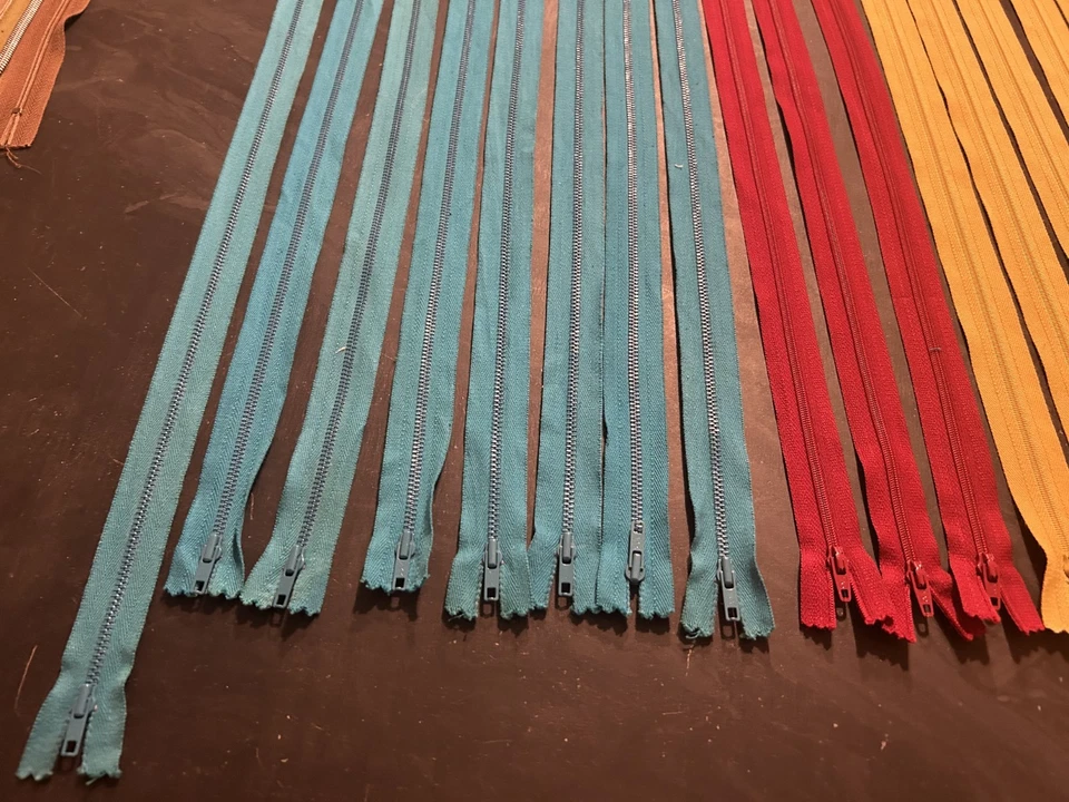 Lote De Colección De 32 Cremalleras De Costura Belding YKK TEE Garra 20" Foto 4 de 4