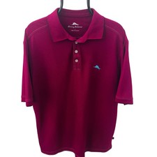 Tommy Bahama Emfielder IslandZone Polo Shirt Mens Large Magenta Red Supima Blend