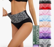 Womens Underwear Cotton Tummy Control High Waisted Underwear Soft Breathable 2XL