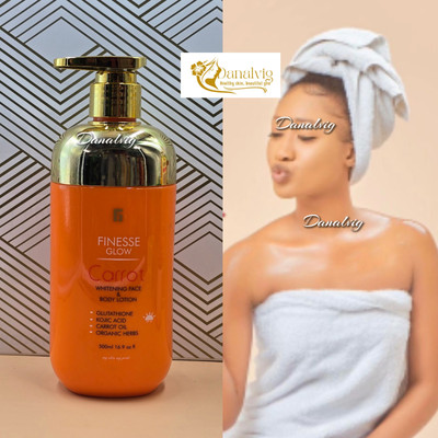 Finesse Glow CARROT Whitening Face & Body Strong Whitening Body Lotion 500ml