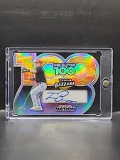 Travis Bazzana 2025 Leaf Baseball Nation Top 100 Die Cut #d/15 Indians