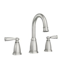 MOEN Banbury Spot resist brushed nickel 2 handle high arc bath faucet 84947SRN