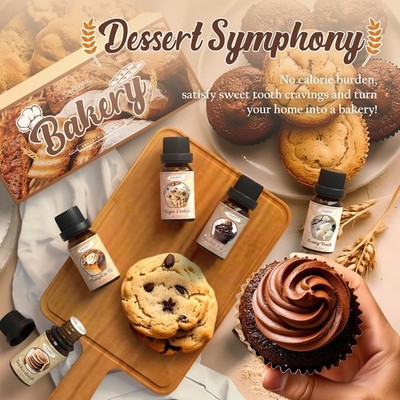 SALUBRITO Bakery Fragrance Oils Set, Premium Essential Oils Set for Candle, Soap