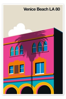 Poster Venice Beach LA 80 - Bo Lundberg