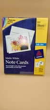 Avery 8315 Matte White 60 Note Cards & Envelopes  4-1/4" x 5-1/2" INKJET NEW