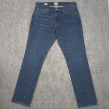 J Crew 1040 Jeans Men's 33x32 Blue Tapered Athletic Fit Cone Mills Medium Wash