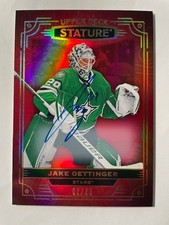 22-23 Stature Hockey Red Parallel Auto #30 Jake Oettinger (02/25)