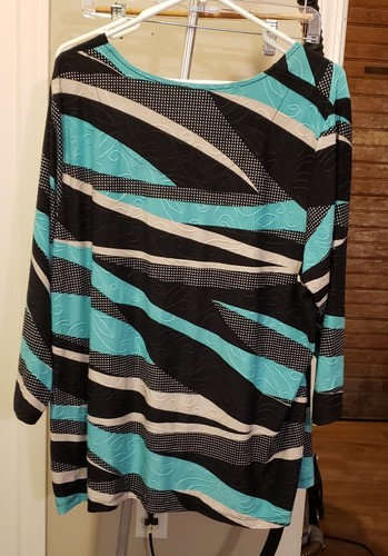 Preowned - JM Collection Dressy Top - Multicolor and Patterned - 3X - Picture 3 of 7