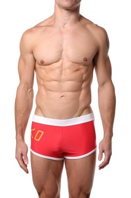 Jocko JSM-8027 Swim Trunks Medium Red Vintage