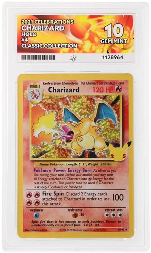 Ace 10 Charizard 4/102 Celebrations Gem Mint Pokemon