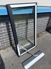 W19 UPVC FIXED black WINDOW 600mm x 1100mm EXTERNAL DOUBLE GLAZED