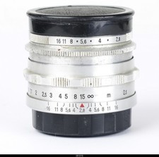 Lens Zeiss Preselection Tessar 2.8/50mm Red T No.3858863 for Contax S Pentax M42