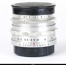 Lens Zeiss Preselection Tessar 2.8/50mm Red T No.3858863 for Contax S Pentax M42