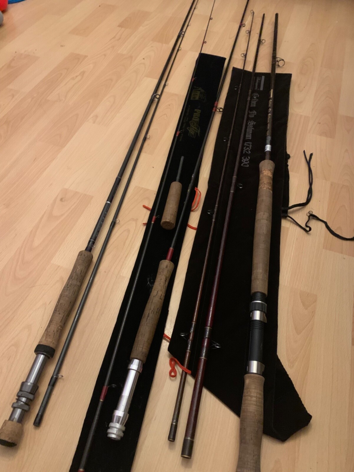 three fly rods double handed salmon rod , switch rod , single handed fly rod eBay