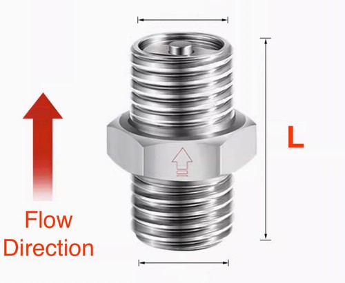 One Way Valve Direction BSP 1" Male to Male Stainless Steel Fittings Adaptor - Imagen 1 de 5