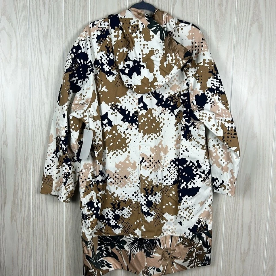 Chaqueta de Lona Rag & Bone Blanca Natural Randi Camuflada Algodón Con Capucha De Gran Tamaño, Grande Foto 3 de 4