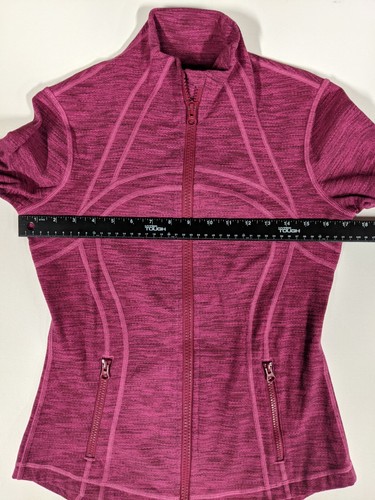 Lululemon Define Jacket Diamond Jacquard Berry Rumble Jew Magenta Women's Size 6 - Picture 8 of 9
