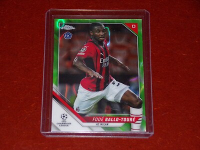 2021-22 Topps Chrome UEFA Champion Neon Green Lava Refractor RC Fode Ballo-Toure