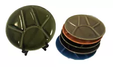 6 Vintage French Niderviller Divided Appetizer Sushi Cocktail Party Plate Set