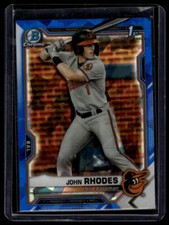 2021 Bowman Draft Sapphire Edition #BDC-80 John Rhodes