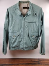 Vtg 80s 90s Eddie Bauer Jacket Mens L Green Windbreaker Plaid Lined Golf Dad