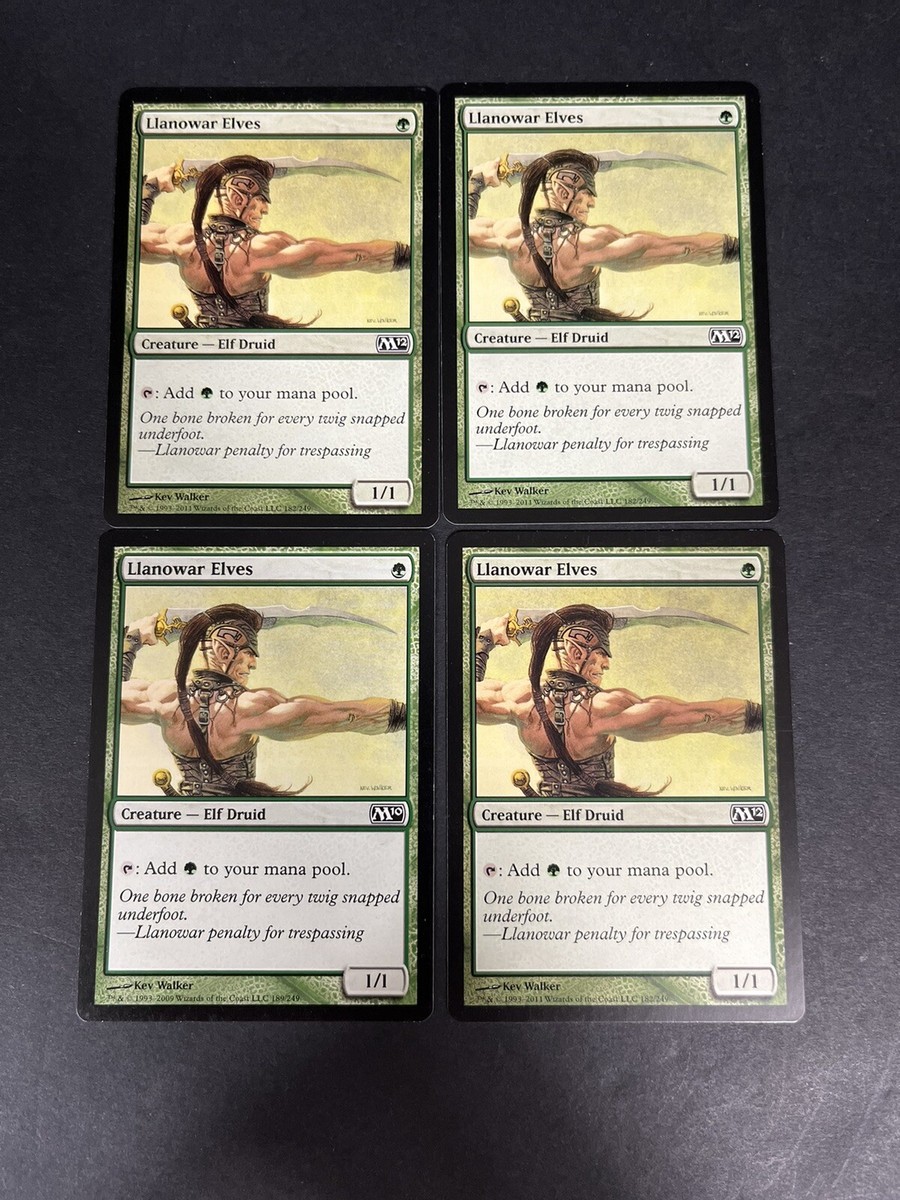 MTG ラノワールの荒原 英語 APC 4枚 Llanowar Elves, Fourth Edition